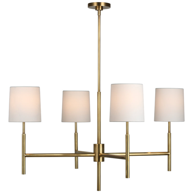 Clarion 4 - Light Chandelier, Soft Brass