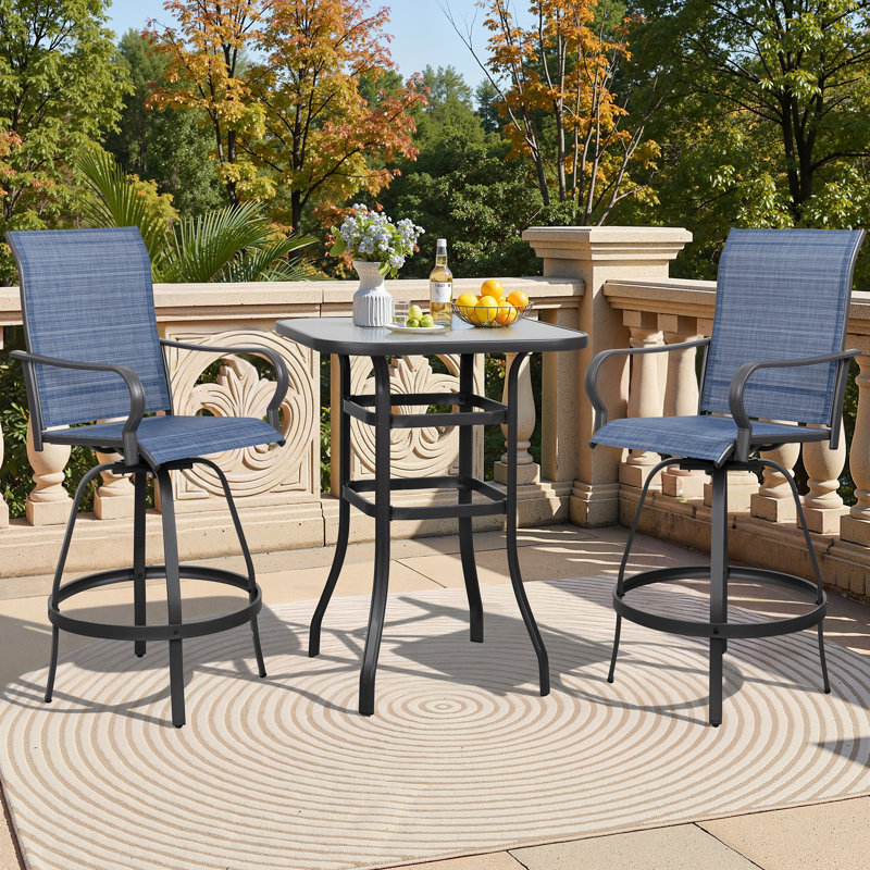 Tabouret de bar 29,72 po Pinnell, Bleu
