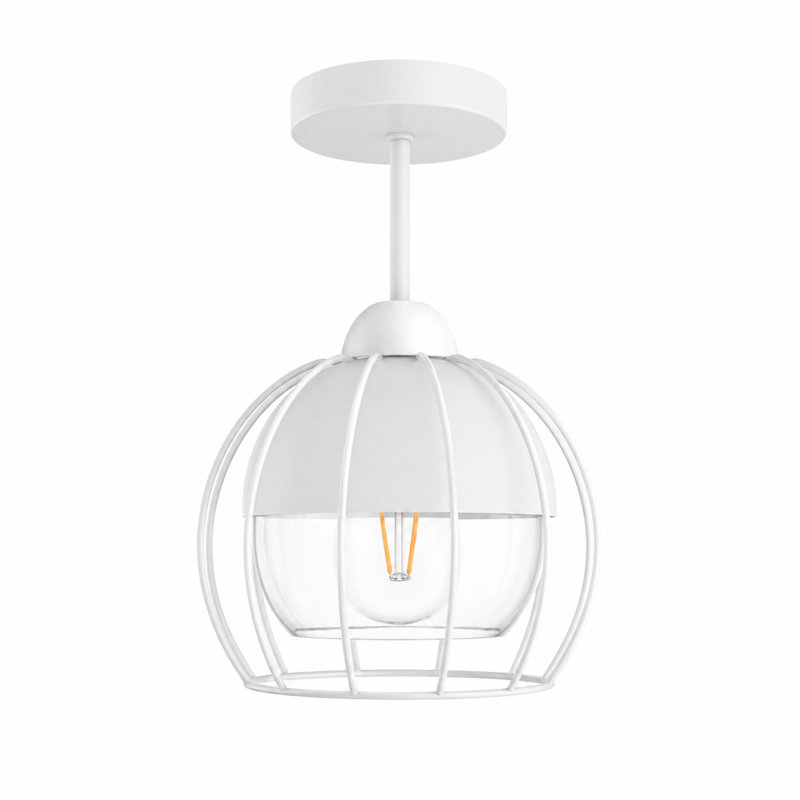 Glass Semi Flush Mount, 1