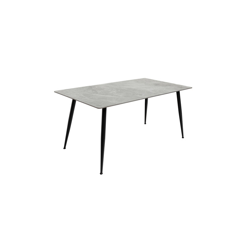 Dahlila Stone Top Metal Base Dining Table, 76H x 160L x 80Wcm