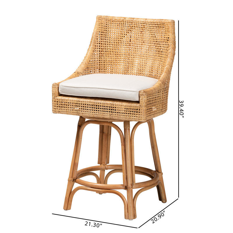 Bella 360 Swivel Rattan Counter & Bar Stool | Wayfair