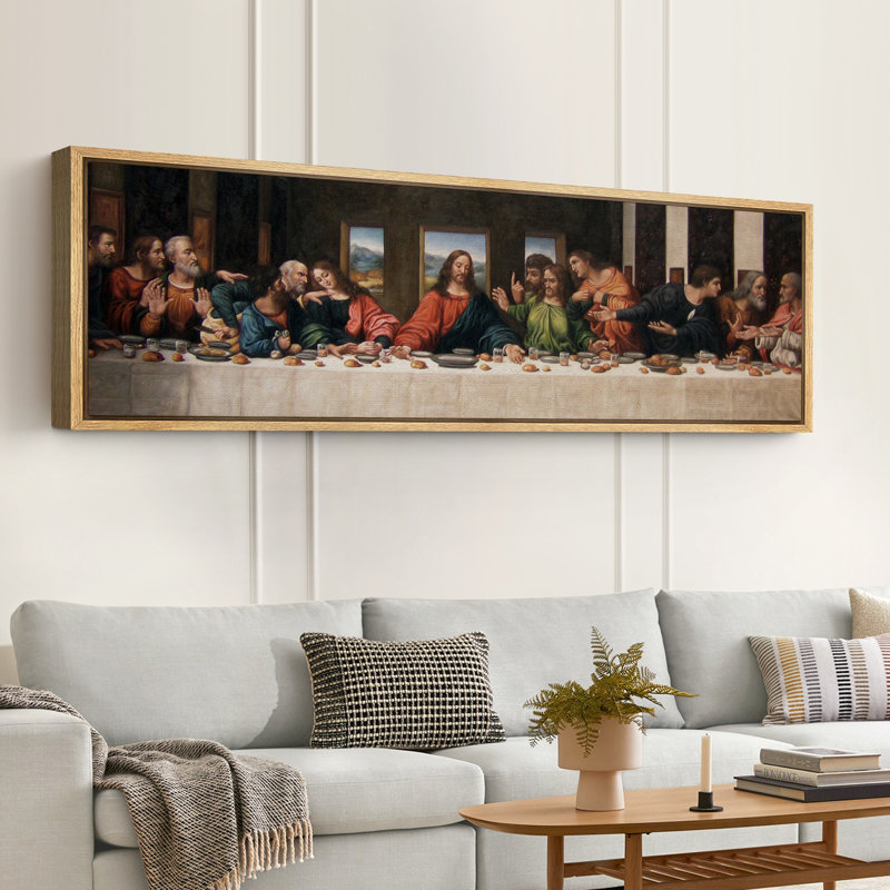 Reproduction d'art sur toile encadrée classique, Cadre naturel, H 20 po x l 60 po x P 1,5 po
