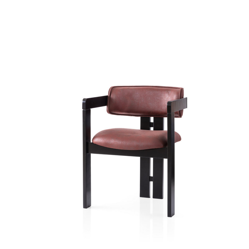 Modern Beech Wood Chair, Black & Red, 22.4 x 29.9 x 17.3 inches | Plywood Seat & Back, 175 lbs Capacity | Stylish and Comfortable for Dining, Office, or Home Use | Elegant Design with Robust Support