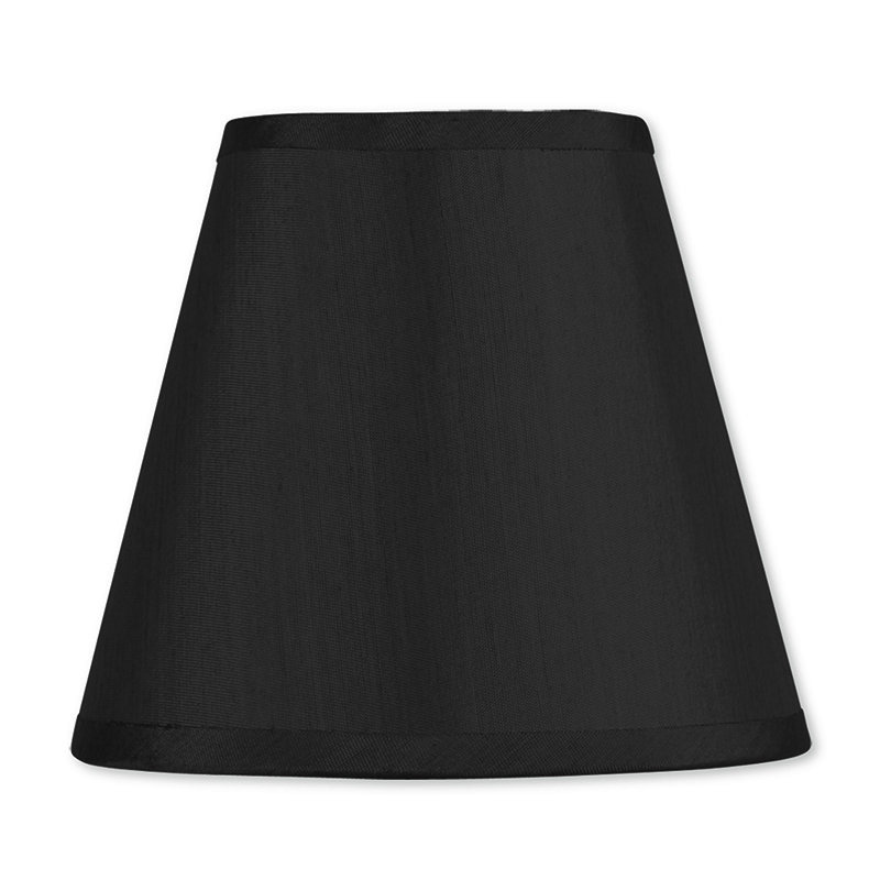 Abat-jour de candélabre empire en soie 4,5 po, Noir