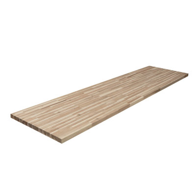 Ebern Designs 8 ft. / 98 in. Butcher Block Countertop in Unfinished Acacia Wood