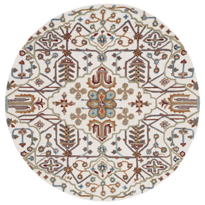 Wahcheechee Hand-Tufted Ivory/Yellow/Red Wool Rug