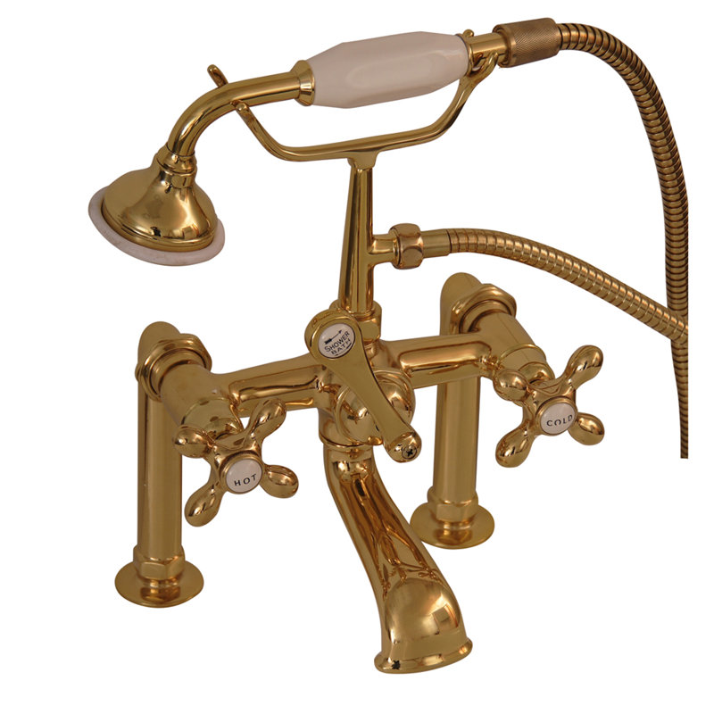 72'' x 31'' Freestanding Soaking Cast Iron Bathtub, Polished Brass