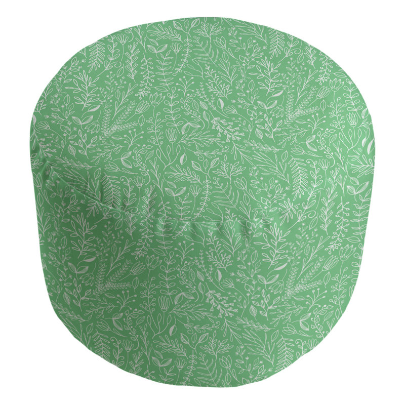 repose-pieds floral ditsy Avicia, Vert foncé