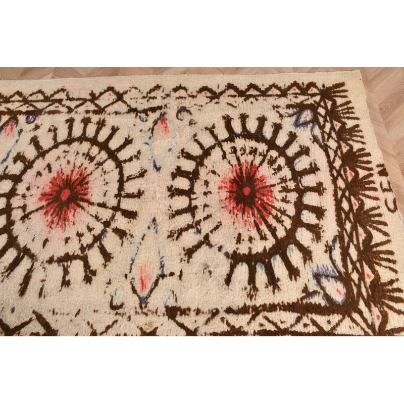 Tapis turc vintage beige Oushak idéal pour les couloirs et une touche de décor oriental antique