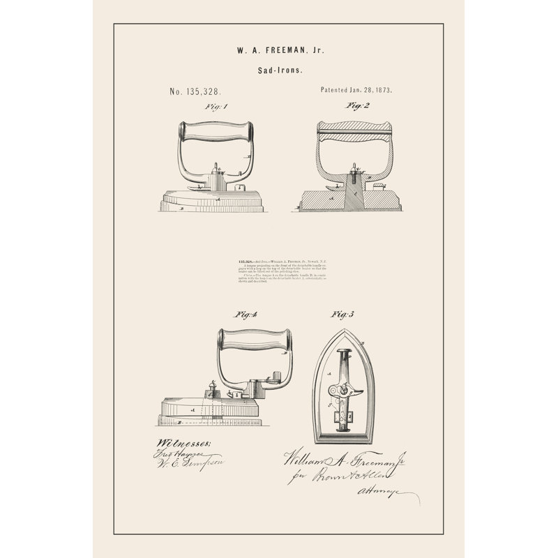 Laundry Patent I by Victoria Barnes - Painting, 91 cm H x 61 cm W, Wrapped Canvas