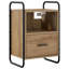 40 cm W Galvanised Steel Bedside Table-807702194