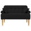 Canapé deux places noir capitonné à boutons, 120 x 65 x 79 cm-133664499