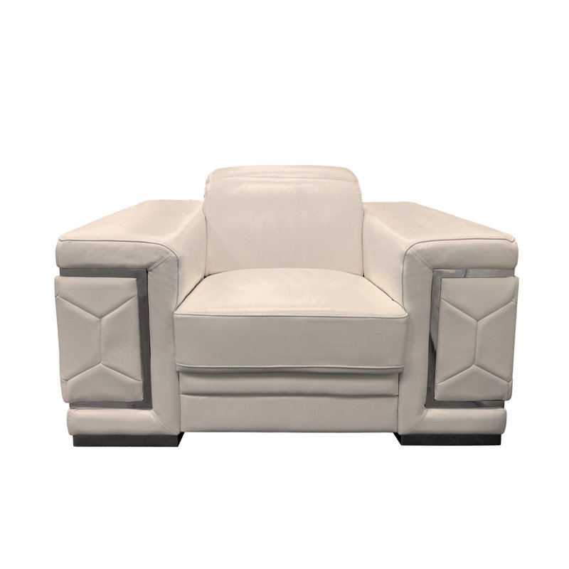 Ensemble de salon en cuir véritable Grindler, Cuir véritable beige