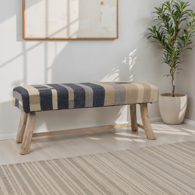 Banc rembourré en laine Murim Kilim