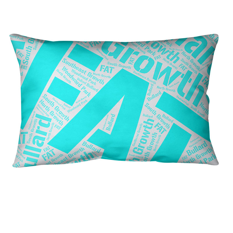 Coussin lombaire intérieur/extérieur fresno, Cyan, Oui