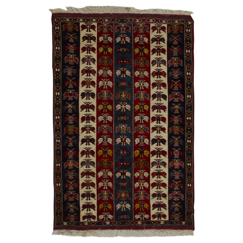 Hand-Knotted High-Quality Red/Black/Beige Area Rug
