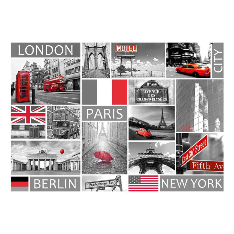 Papier peint - Graffiti Street Art - Londres, Paris, Berlin, New York, L 3,42 pi x l 4,92 pi