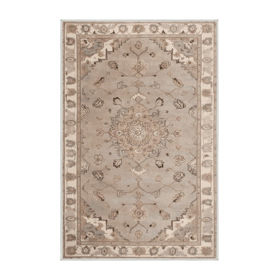 Tapis beige lavable à la machine Afyon