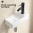 Westcott Left Hand Wall Hung Rectangle Ceramic Cloakroom Sink, American Traditional Style Milk White, 14*7*3Inch, Single Tap Hole For Bathroom White Wash Basin, Small Hand,