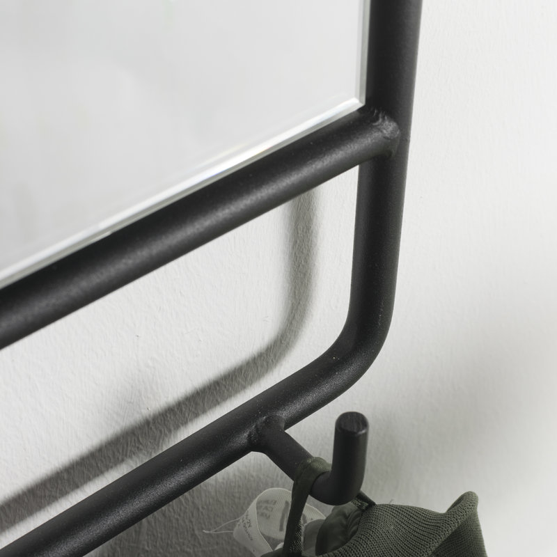 Metal Wall Mirror, Black