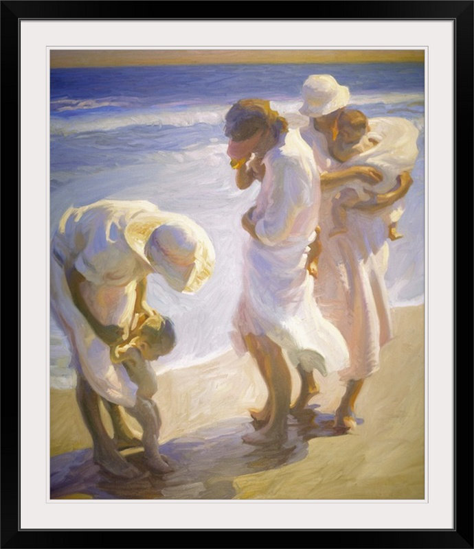 «Friends» par John Asaro, reproduction d'art, Cadre noir, H 38 po x l 32 po x P 1 po
