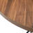 A Circular Dining Table With A Diameter Of 47.3 Inches, Featuring 4 Walnut Wood Grain MDF Tabletops, Black Hourglass Shaped Metal Brackets, And A Modern Industrial Style Dining Table For 4-6 People.-1751894506