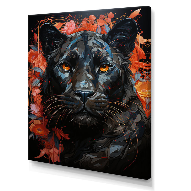 Présence Graffiti Urban Panther, H 40 po x l 30 po x P 1,5 po, Toile tendue