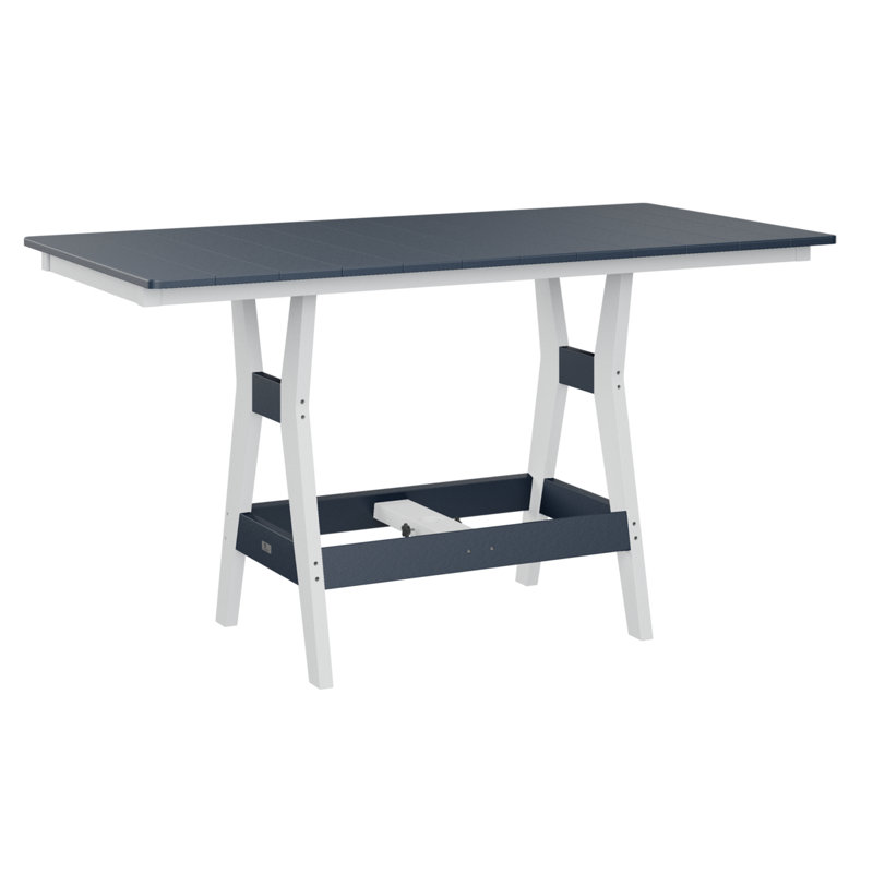 Table de bar rectangulaire Berlin, Marine, H 38,87 po x l 66 po x P 33 po