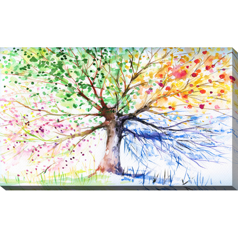 « arc-en-ciel », reproduction d’art sur toile tendue, H 36 po x l 60 po x P 1,5 po