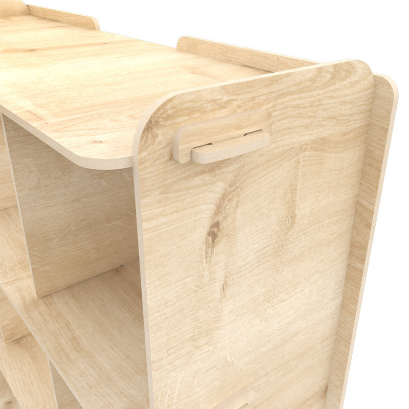 Bibliothèque standard en bois massif H 52 "x l 36,4" Abbygale