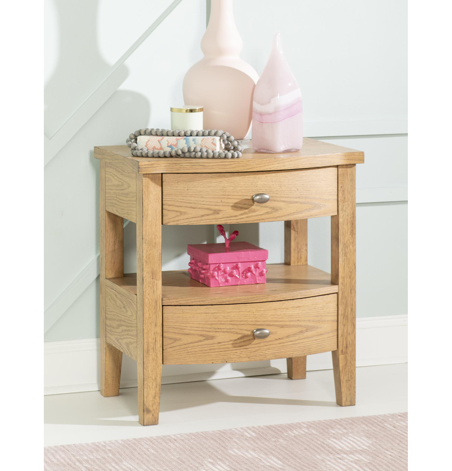 Today's Traditions 2-Drawer Nightstand with USB-C, Natural