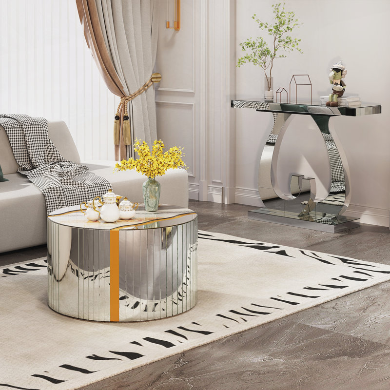 Table basse compacte blanche