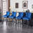 Counter Height Swivel Stools with Back, Upholstered Kitchen Island Chairs, Solid Wood Frame with Nailhead Trim, Set of 4-89112578-89112582