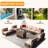 Suz 8 - Person Patio Conversation Set with Cushions-1805207143