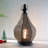 12"H Moroccan Style Metal Table Lamp with Fairy Lights Bulb