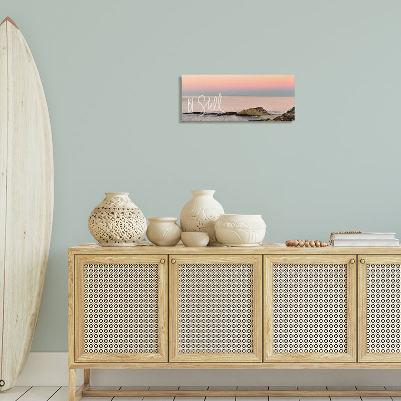 «Be Still Peaceful Beach» par Kathy Mansfield, H 10 po x l 24 po