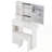 29.2" Small Space Left Drawer Desktop Vanity Table and Cushioned Stool-488029
