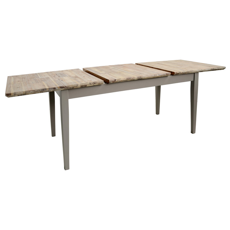 Bayou 200 cm Rectangular Wood Top Dining Table with Wood Base, Dove Gray