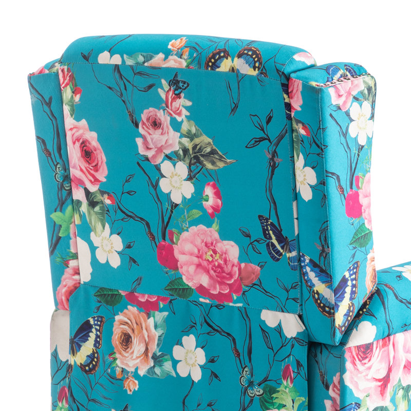 29.13cm Wide Standard Recliner, Blue Peacock