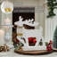 Renne en bois blanc vieilli Winter Walk 10 x 9 x 2,5