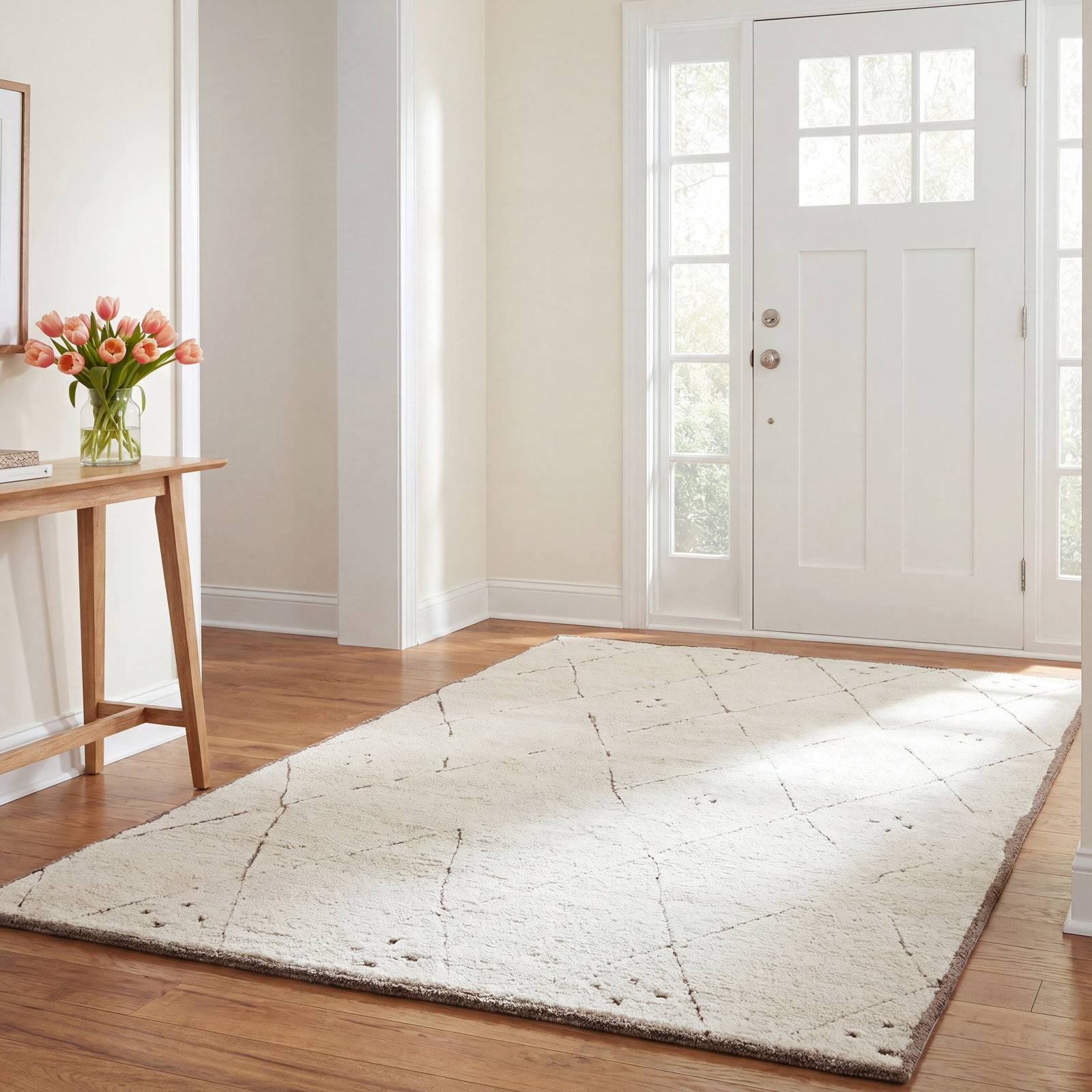 Carolan Brown Gray Hand-Tufted Wool Rug, Rectangle 3' x 5'
