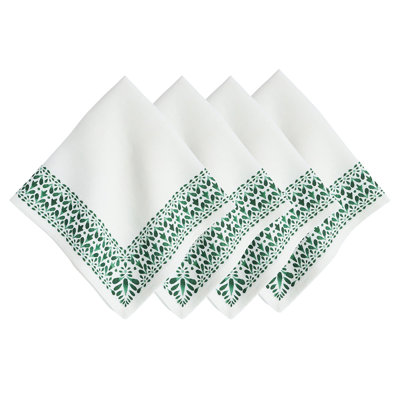 Iberian Border Napkin - Evergreen