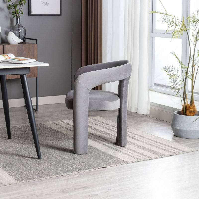 Alejos Velvet Armchair, Gray