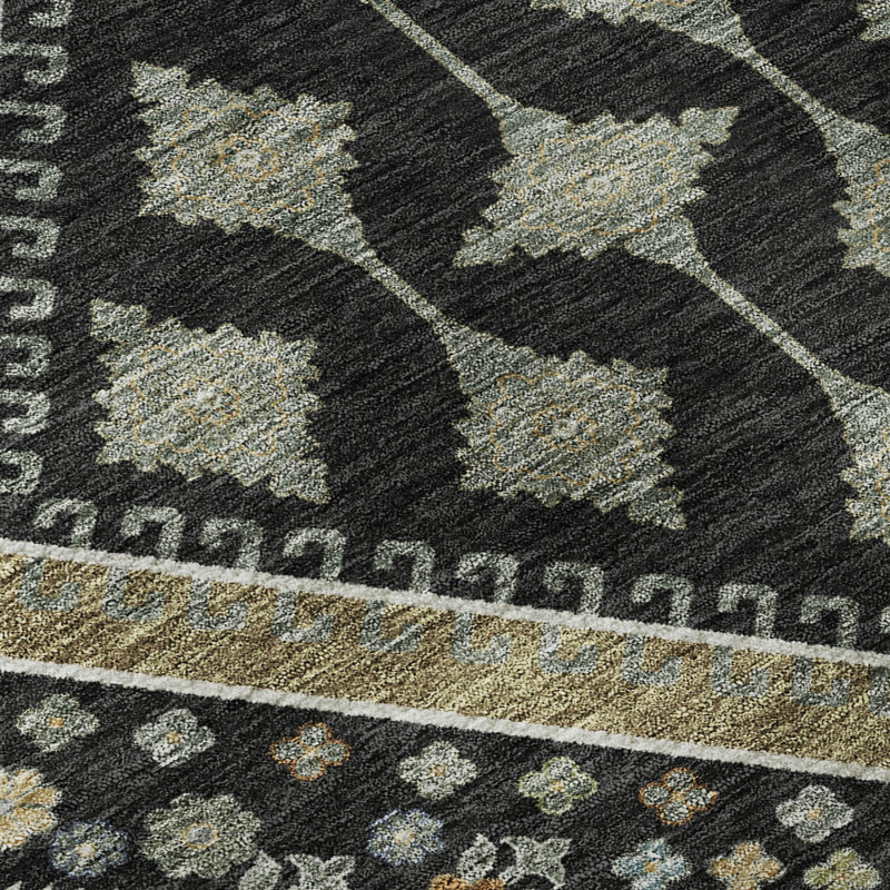 Tapis décontracté de qualité supérieure Mayfield AMF2459, Noir, 8 pi x 10 pi