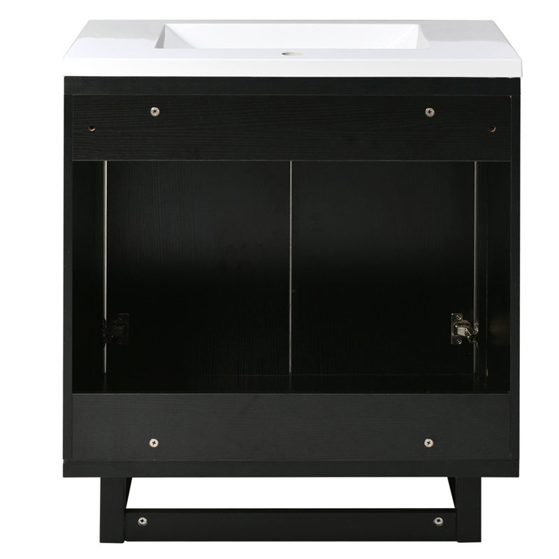 30" Bathroom Vanity Set With Sink, Black