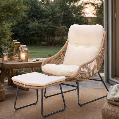Chaises longues avec coussins Allexis
