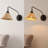 Aarza 11" 1-Light Vintage Coastal Rattan/Metal Swing Arm LED Sconce