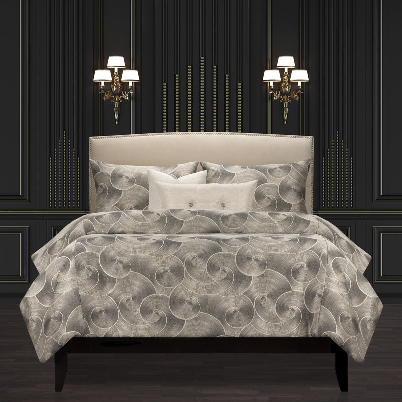 Ensemble de housse de couette et d’insertion de luxe Ocean Crossing, Noir, Housse de couette de grande taille + 2 coussins dÃ