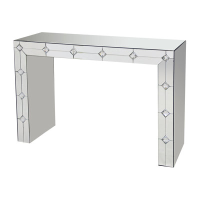 Console, miroir et faux strass