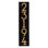 Floating 5-Number Vertical Sign, Black /w/ Black / Gold Modern Font Numbers